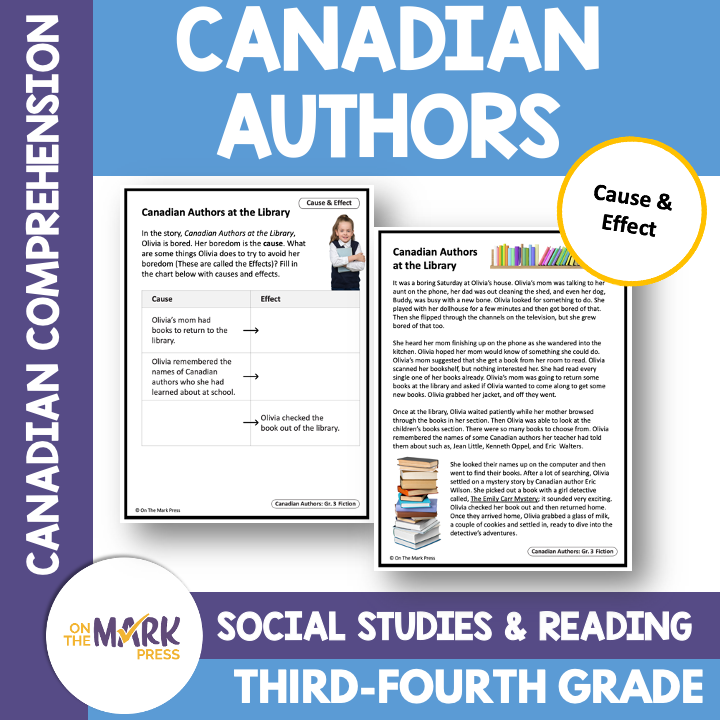 Famous Canadian Authors Reading Bundle Gr. 3-4 Google Slides Distance Learning