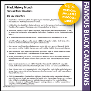Black History Month Reading/History Lesson Google Slides Grades 4-6