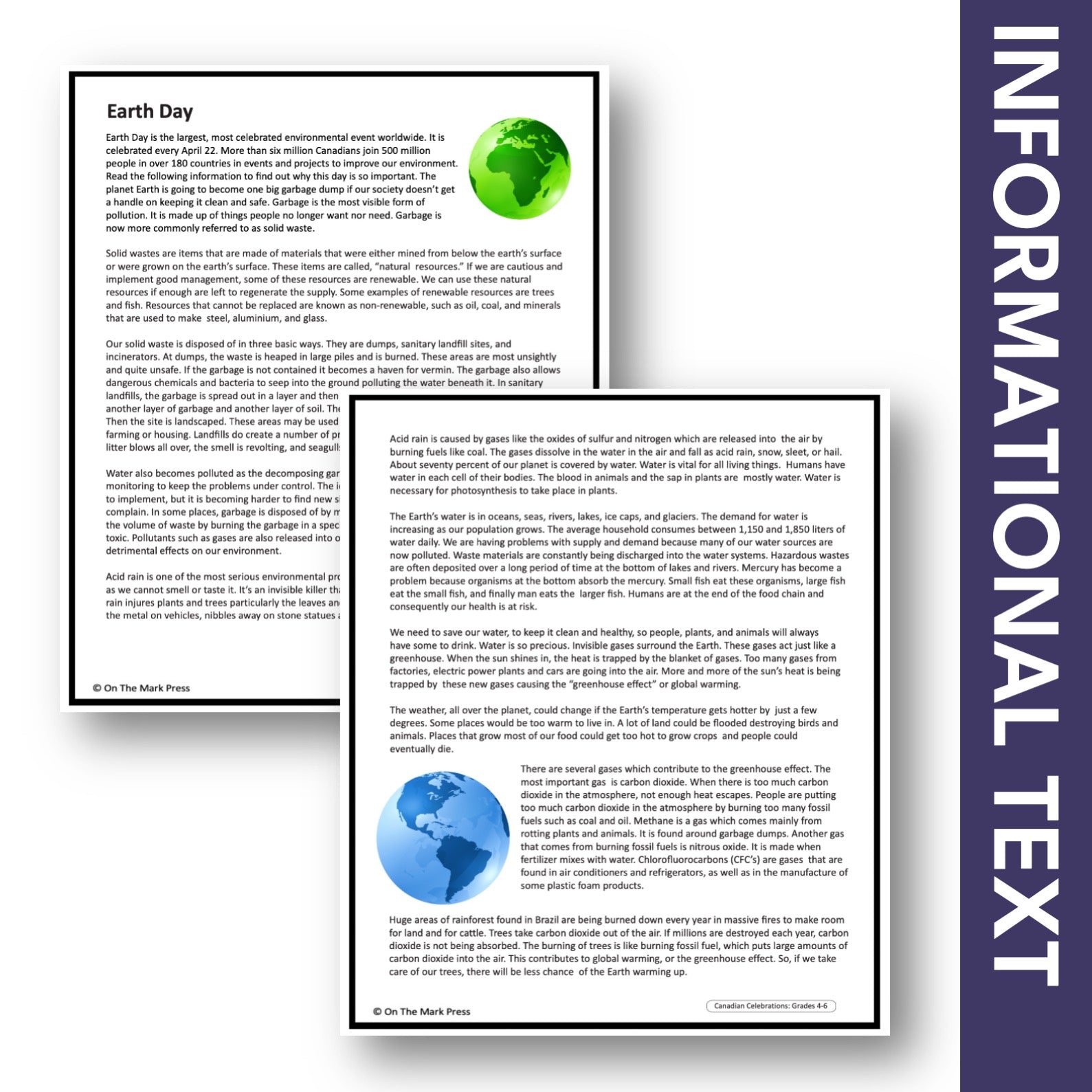Earth Day Grades 4-6 Google Slides & Printables Lesson