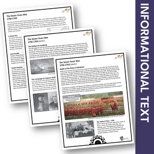 The Seven Years War Grade 7 Google Slides Lesson & Printables