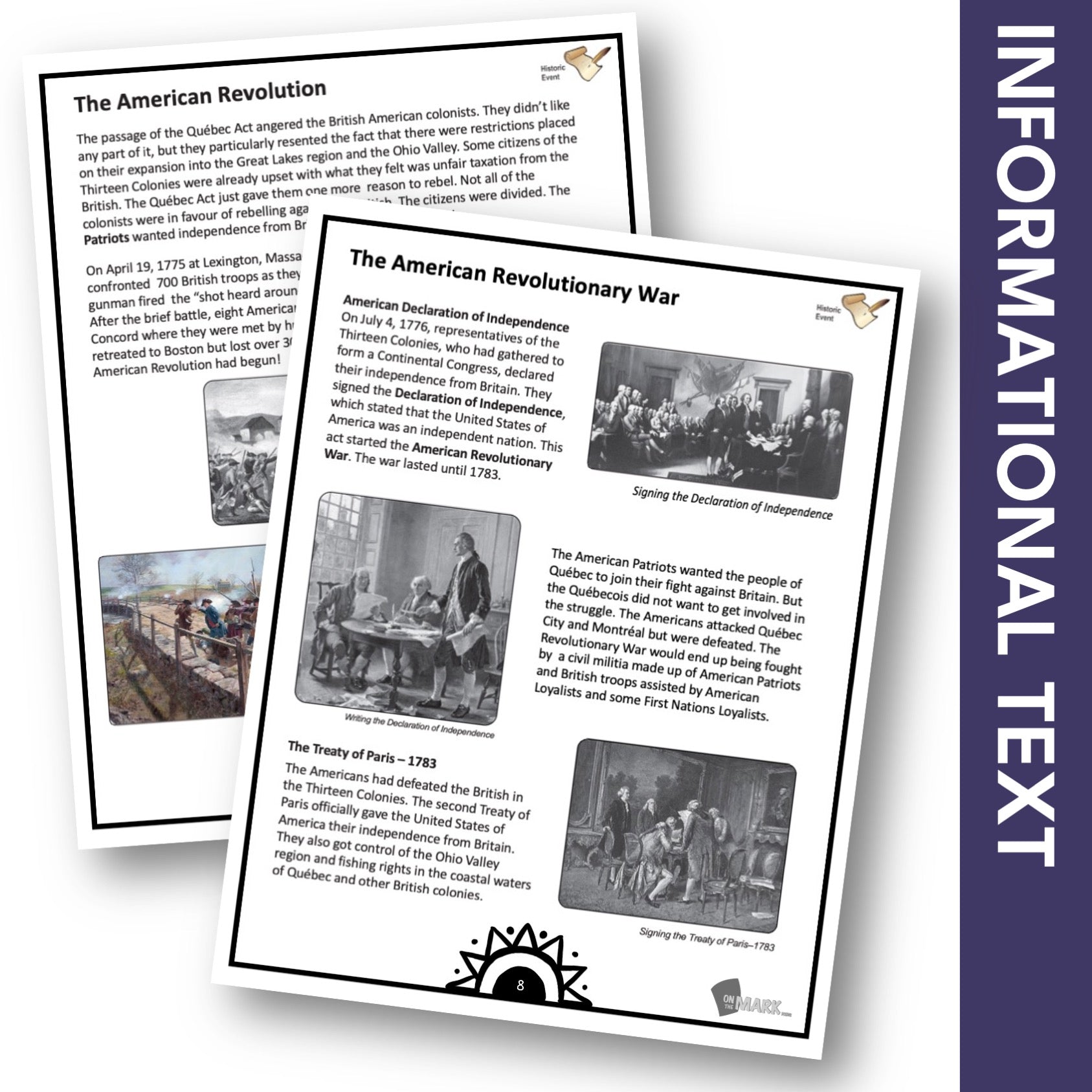 The American Revolution Grade 7 Google Slides Lesson & Printables