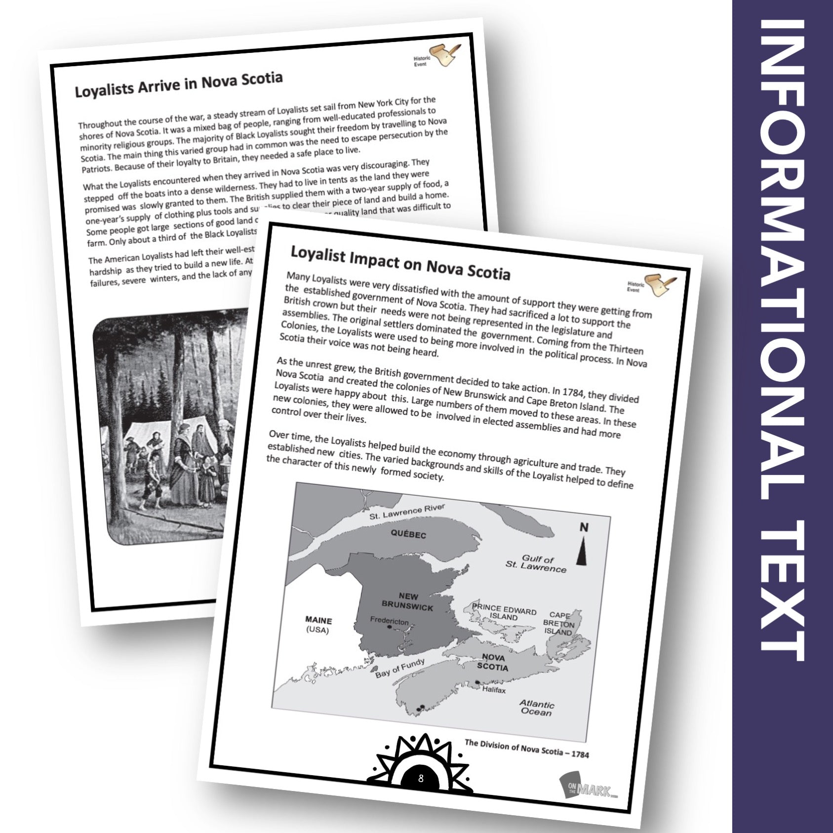 Loyalists Arrive in Nova Scotia Grade 7 Google Slides Lesson & Printables