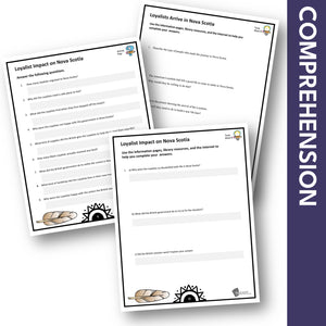Loyalists Arrive in Nova Scotia Grade 7 Google Slides Lesson & Printables