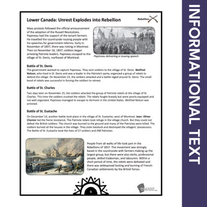 Lower Canada: Unrest Explodes into Rebellion Grade 7 Google Slides Lesson & Printables