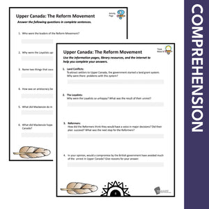 Upper Canada: The Reform Movement Grade 7 Google Slides Lesson & Printables
