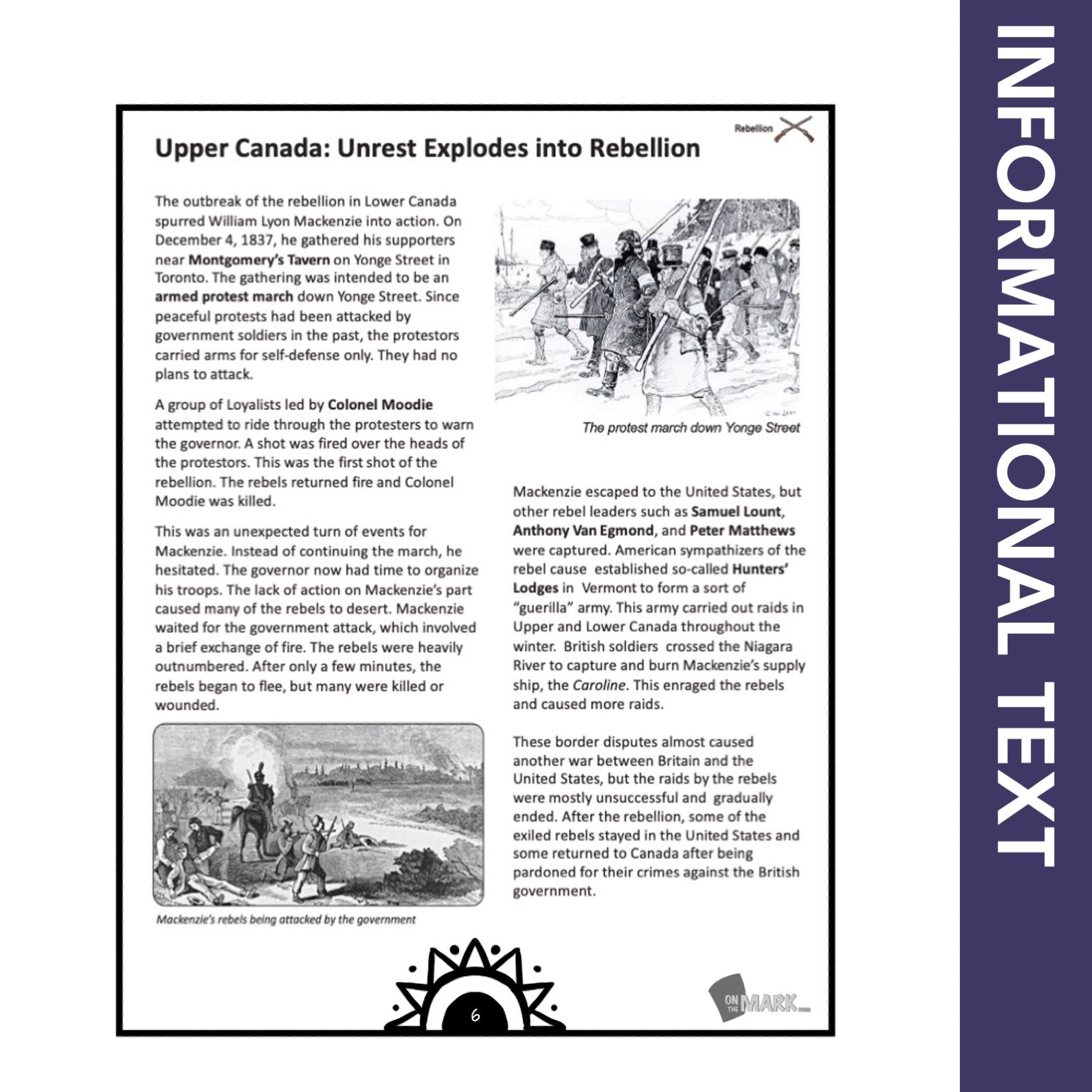 Upper Canada: Unrest Explodes into Rebellion Grade 7 Google Slides Lesson & Printables