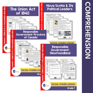 Conflict & Challenges of 1800-1850, 12 Lesson Google Slides & Printables Bundle Grade 7