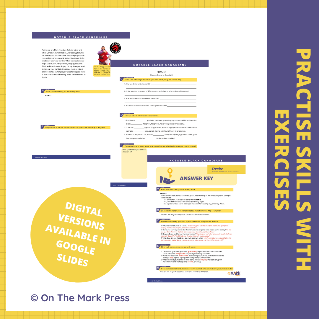 Drake, Google Slides Reading Lesson Grades 4+