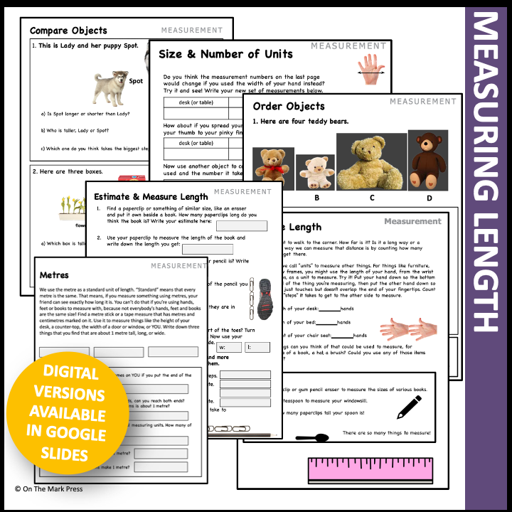 Canadian Measurement Grade 1 Google Slides & Printables