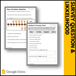 Canadian Data Management Grade 1 Google Slides & Printables