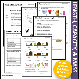 Canadian Measurement Grade 2 Google Slides & Printables