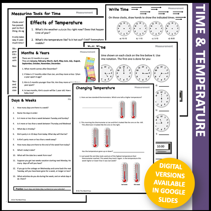 Canadian Measurement Grade 2 Google Slides & Printables