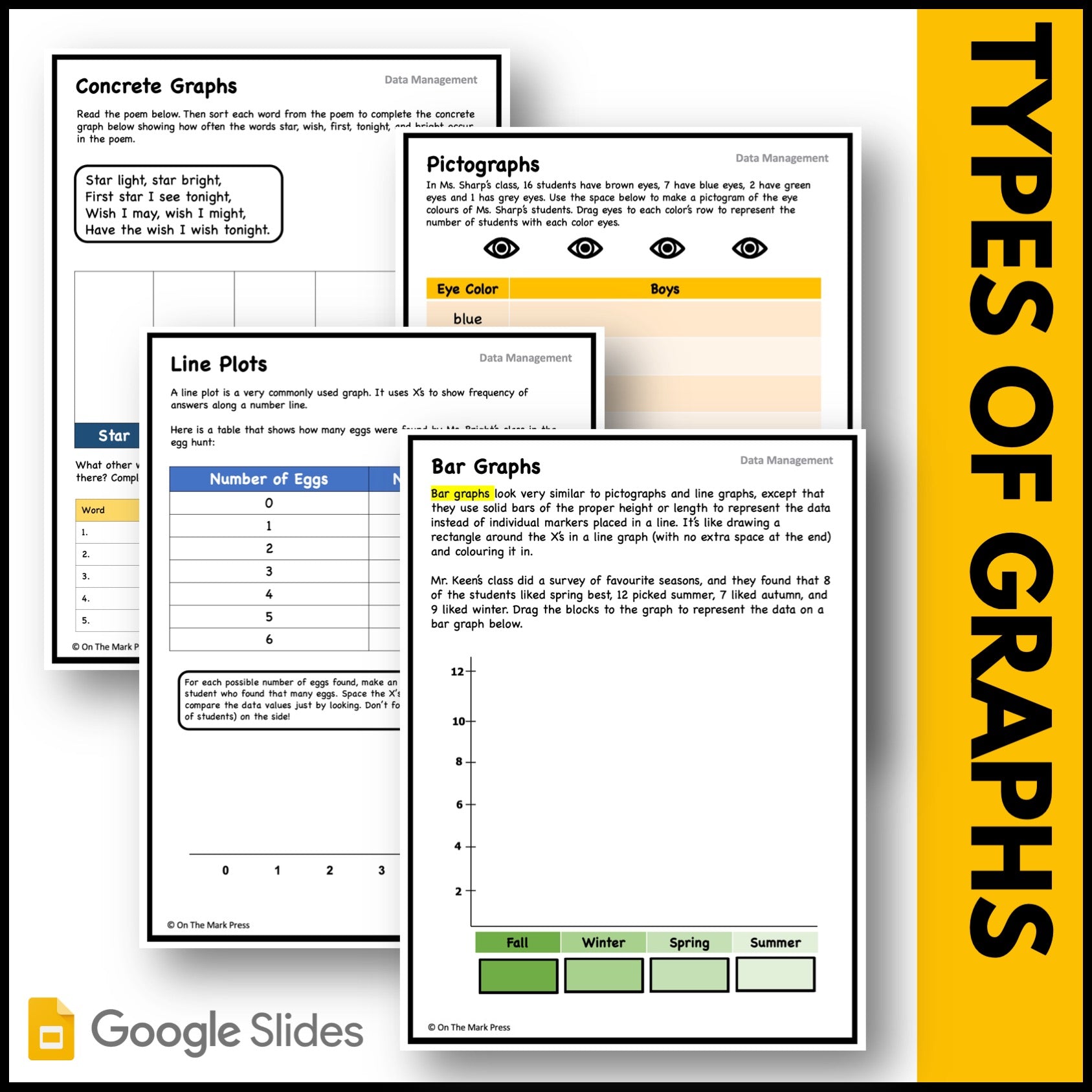 Canadian Data Management Grade 2 Google Slides & Printables