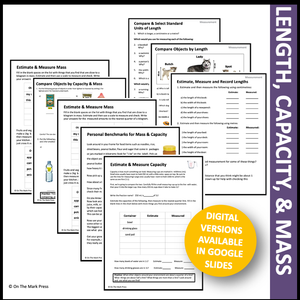 Canadian Measurement Grade 3 Google Slides & Printables