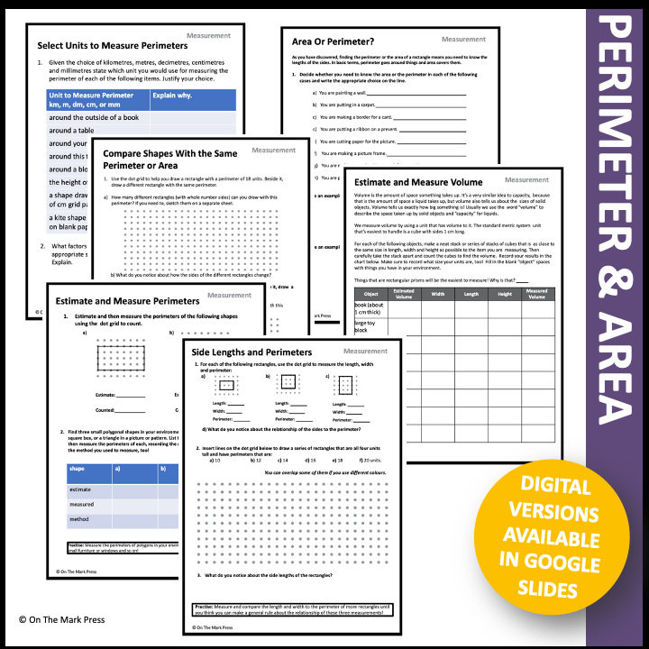 Canadian Measurement Grade 4 Google Slides & Printables