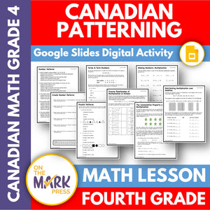 Canadian Patterning Grade 4 Google Slides & Printables