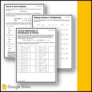 Canadian Patterning Grade 4 Google Slides & Printables