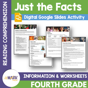 Just the Facts: Non-Fiction Reading Grade 4 Digital Google Slides Activities