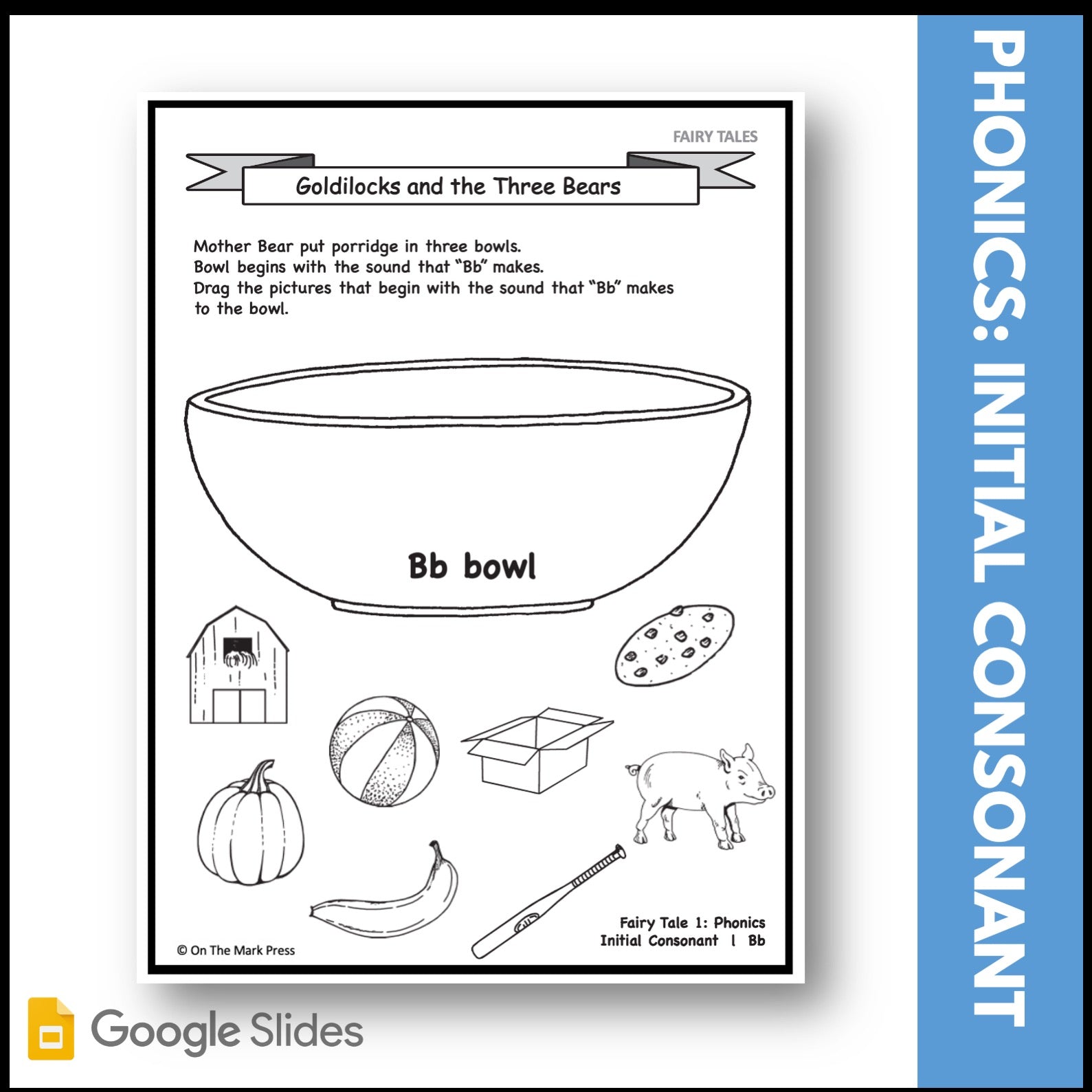 Goldilocks and the Three Bears Gr. 1-3 Google Slides & Printables