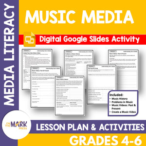 Music Media, Gr. 4-6 Google Slide & Printables Lesson for Distance Learning