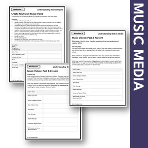 Music Media, Gr. 4-6 Google Slide & Printables Lesson for Distance Learning