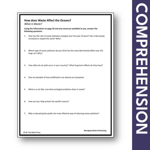 How Does Waste Affect the Ocean? Grades 5-8 Google Slides & Printables