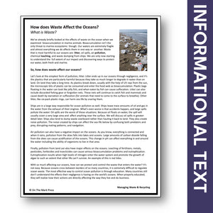 How Does Waste Affect the Ocean? Grades 5-8 Google Slides & Printables