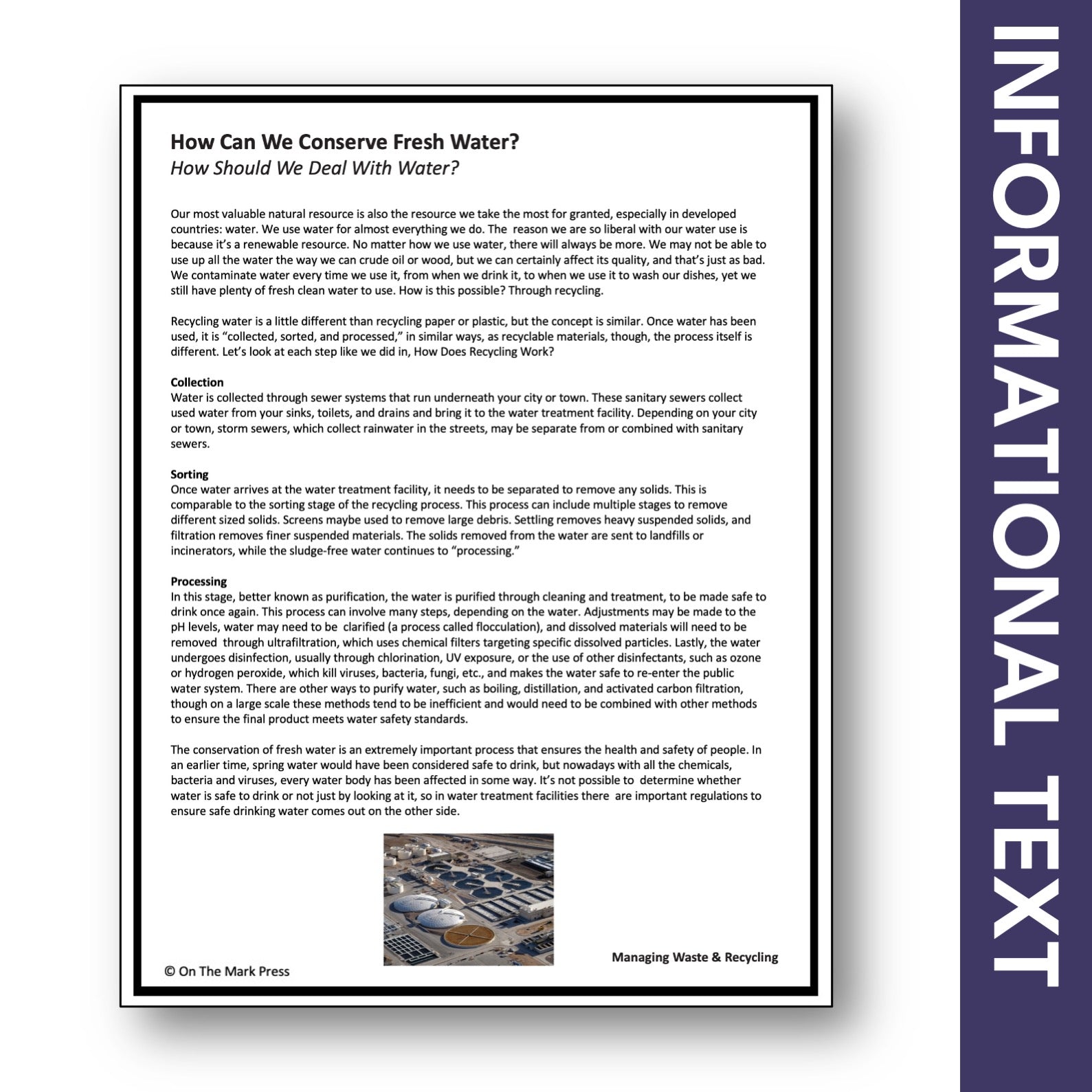 Water Conservation Gr. 6-8 Google Slides & Printables