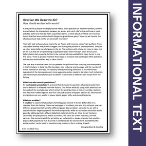 How Can We Clean the Air? Gr. 5-8 Google Slides & Printables