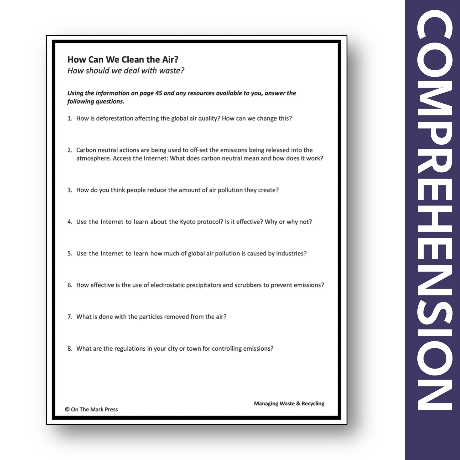 How Can We Clean the Air? Gr. 5-8 Google Slides & Printables