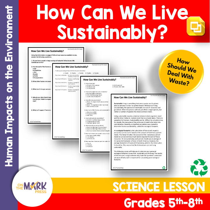 How Can We Live Sustainably? Google Slides Lesson for Distance Learning Grades 5-8
