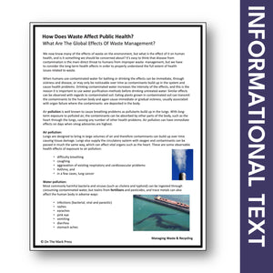 The Effects of Waste on Public Health Grades 6-8 Google Slides & Printables