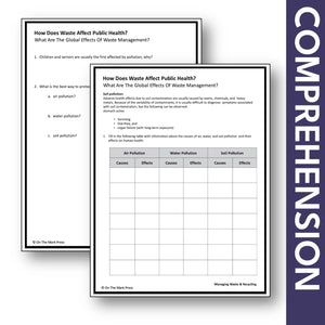 The Effects of Waste on Public Health Grades 6-8 Google Slides & Printables