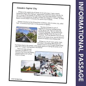 Canada's Capital City Google Slides & Printables Reading Lesson Gr 3-4 Distance Learning