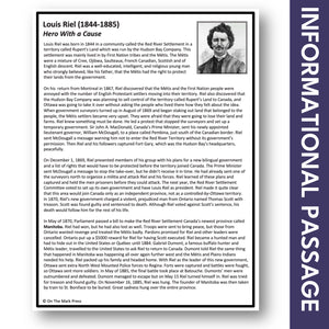 Louis Riel - Hero with a Cause Reading Lesson Gr 4-5 Google Slides & Printable PDF Distance Learning