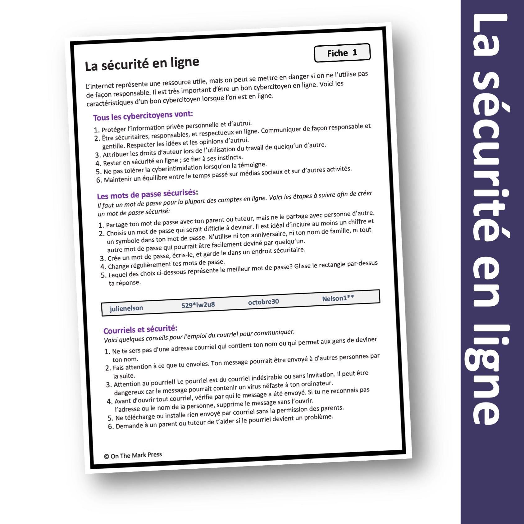 Sécurité et confidentialité 4e-6e année Google glisse l’activité numérique