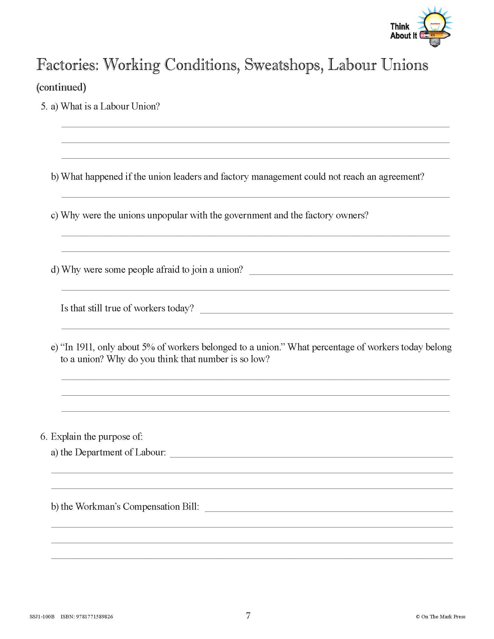 Canada: A Changing Society -10/pk Workbooks