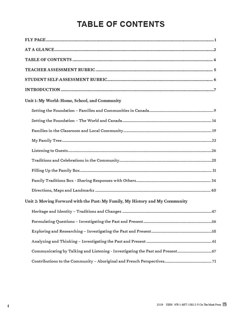 Alberta Grade 1 Social Studies: Citizenship: Belonging and Connecting
