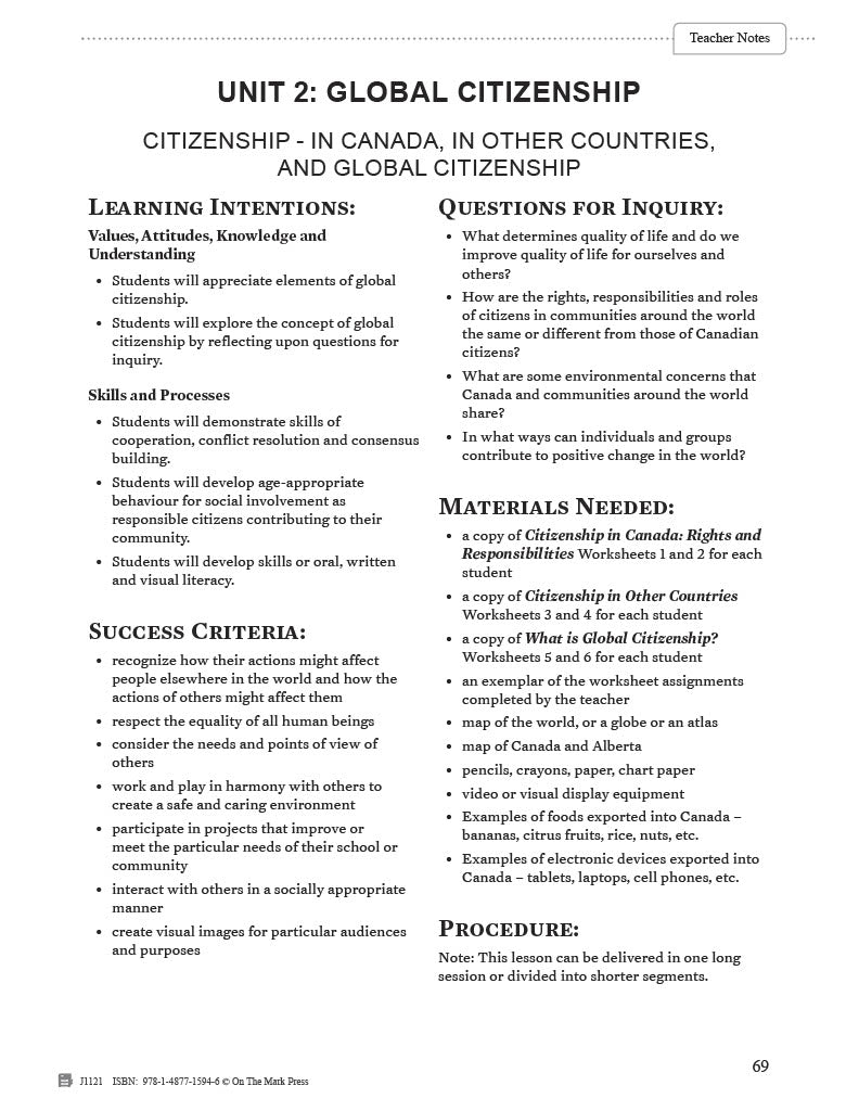 Alberta Grade 3 Social Studies: Connecting with the World