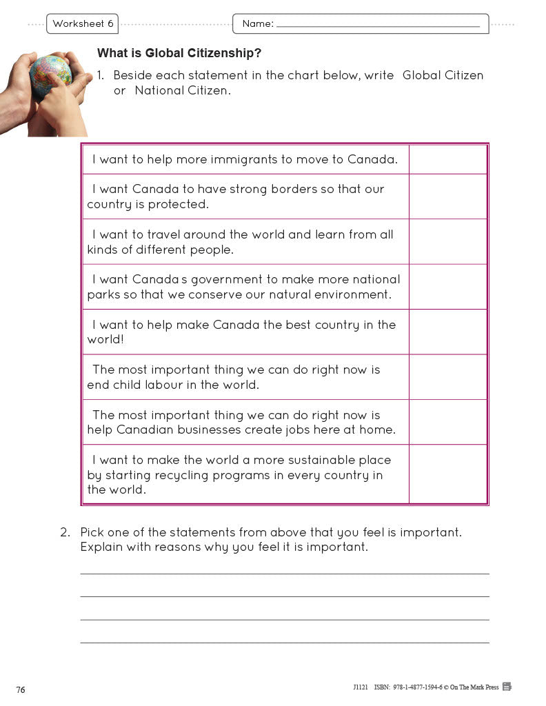 Alberta Grade 3 Social Studies: Connecting with the World