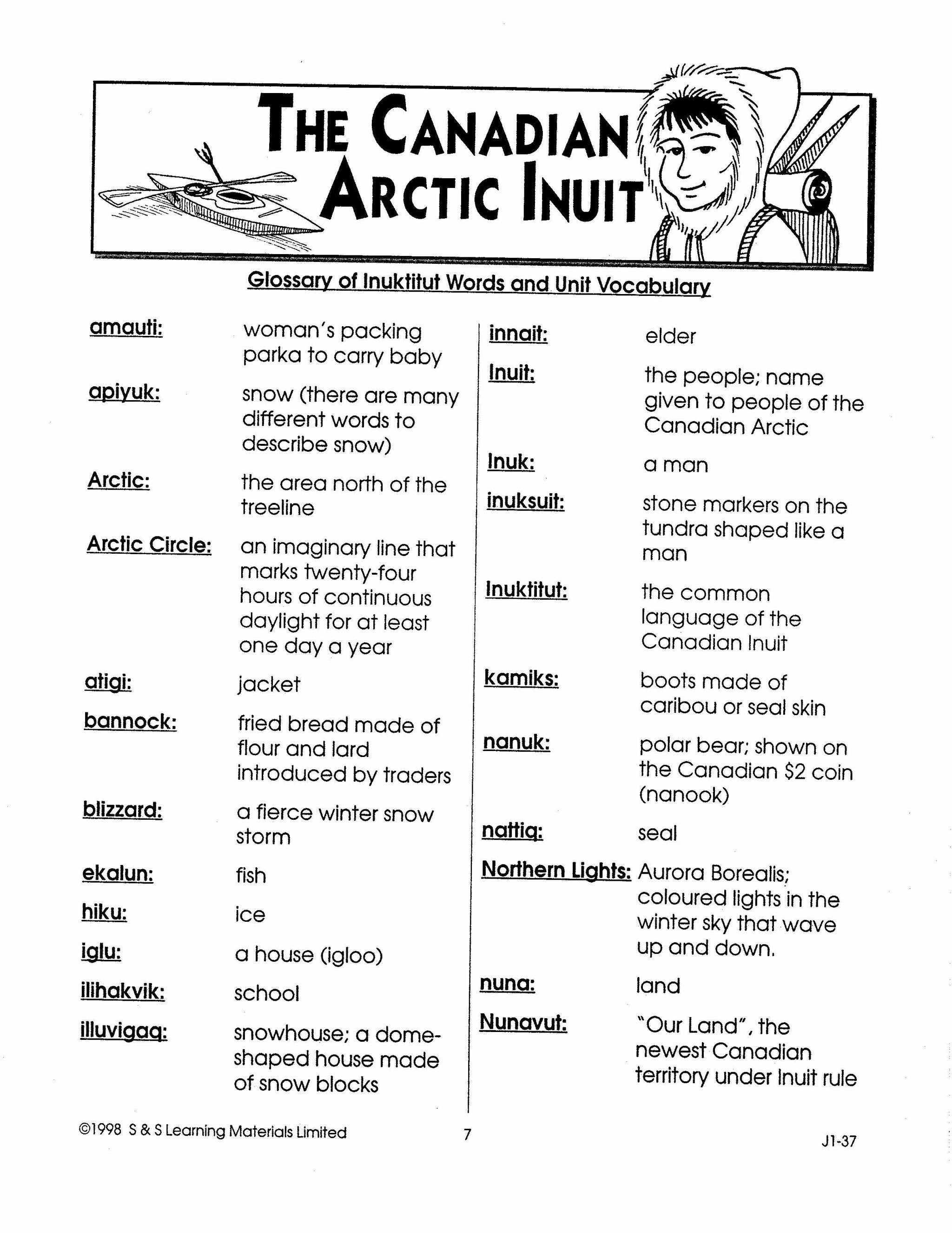 The Canadian Arctic Inuit Grades 2-3