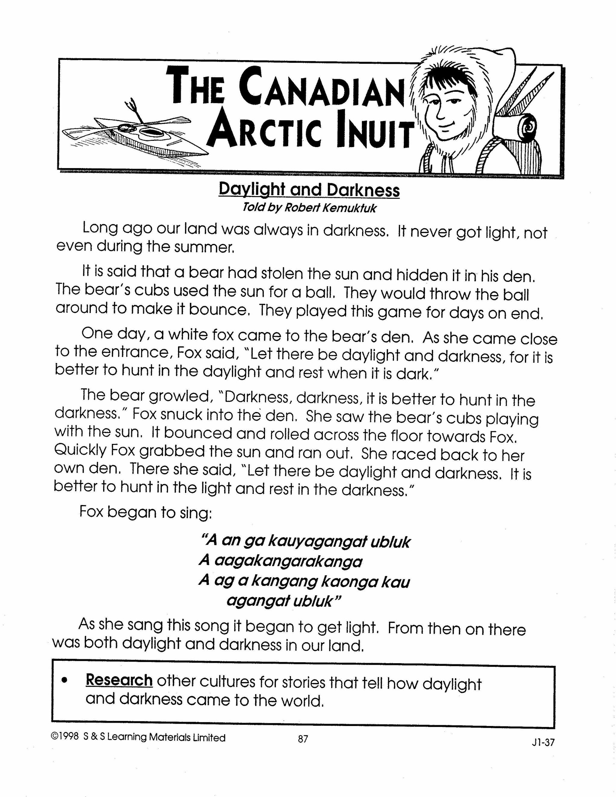The Canadian Arctic Inuit Grades 2-3