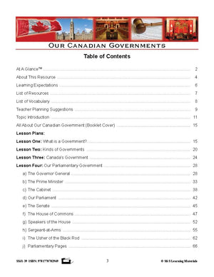 Our Canadian Governments Grades 5-8