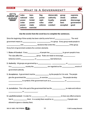 Our Canadian Governments Grades 5-8
