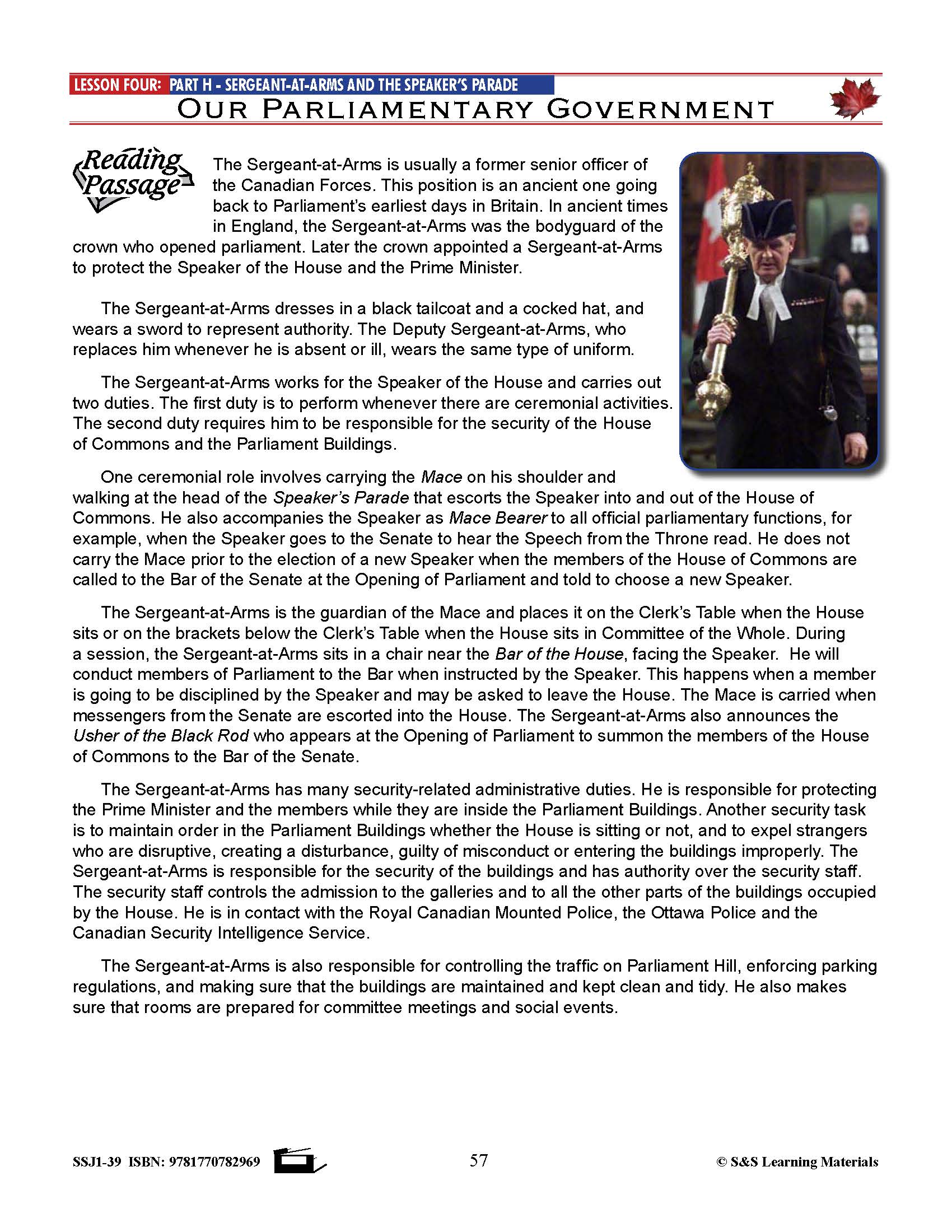 Our Canadian Governments Grades 5-8