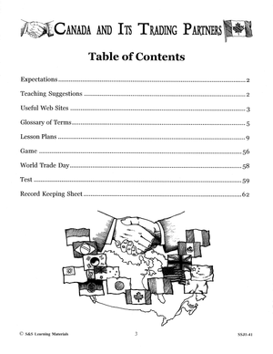 Canada and It's Trading Partners Grades 6-8