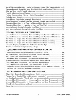 Canadian Mapping Skills: Developing and Using Mapping Skills Grades 2-3