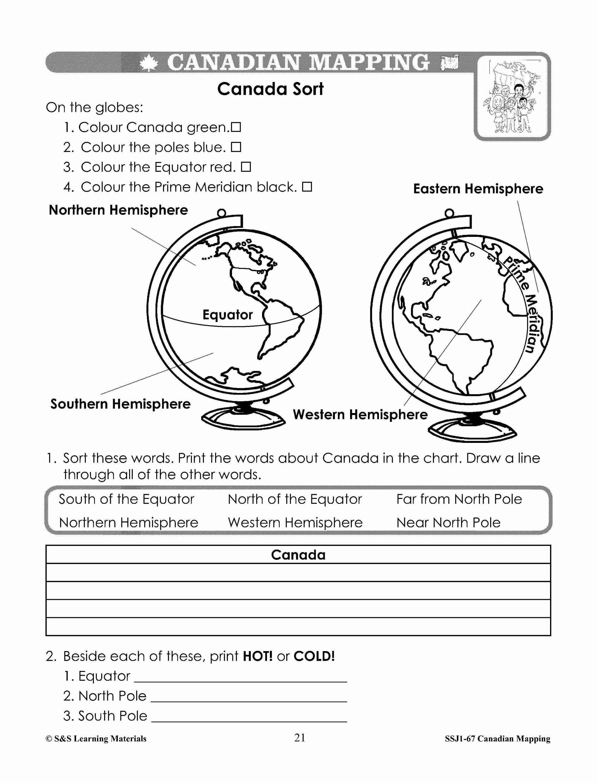Canadian Mapping Skills: Developing and Using Mapping Skills Grades 2-3