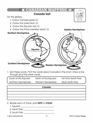 Canadian Mapping Skills: Developing and Using Mapping Skills Grades 2-3
