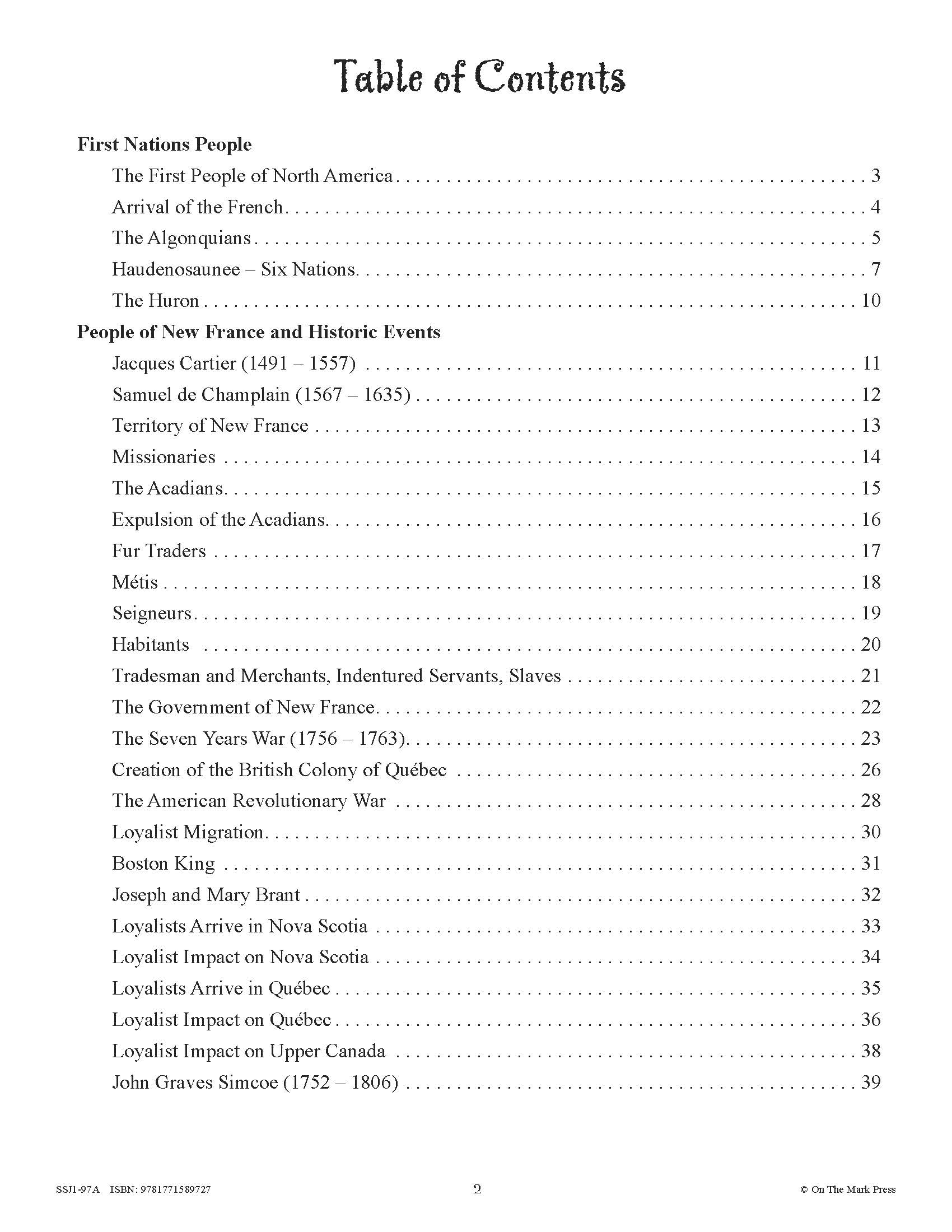 New France & British North America 1713-1800 Grades 7: 10/pk Readers